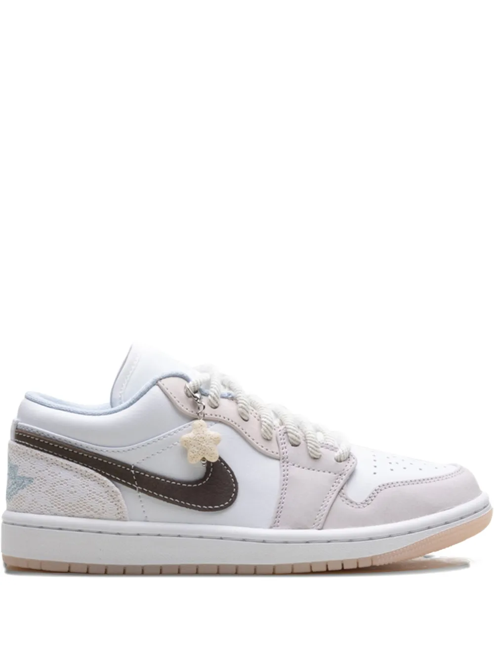 Jordan 1 Low "White White Light Soft Pink Ironstone" sneakers