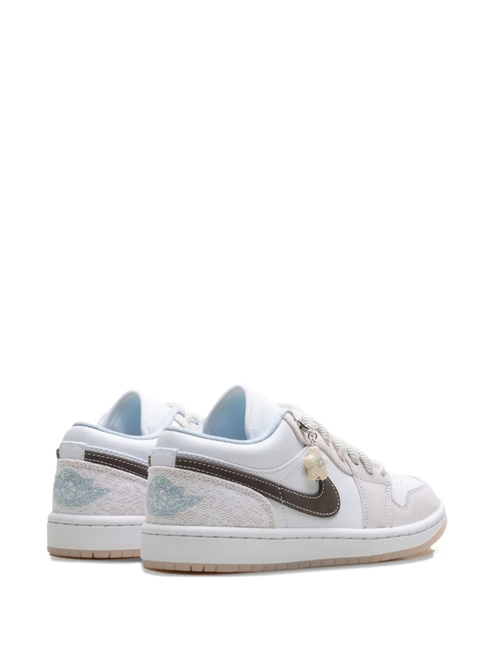 Jordan 1 Low "White White Light Soft Pink Ironstone" sneakers