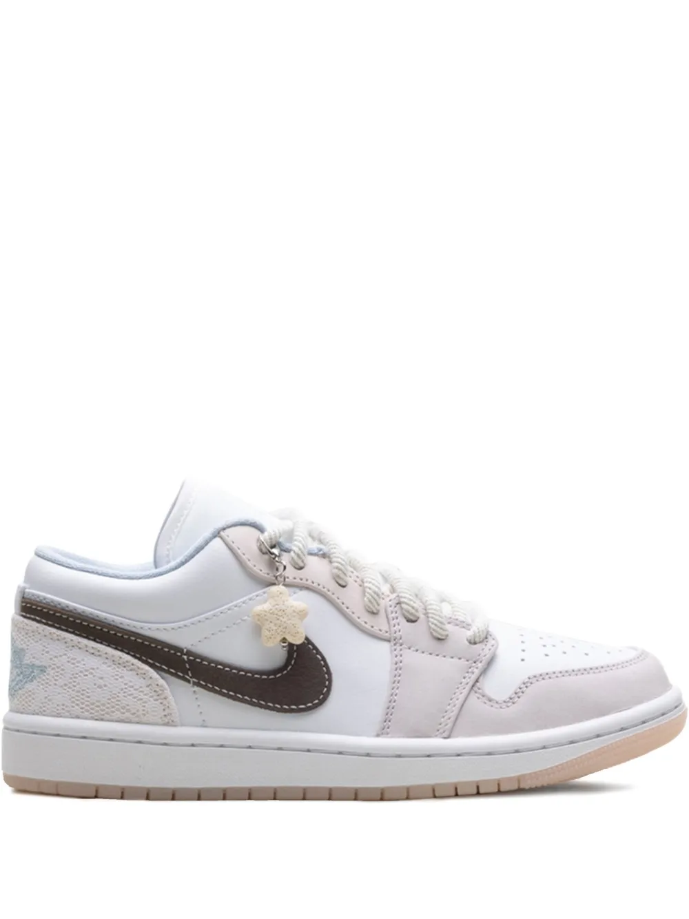 Jordan 1 Low "White White Light Soft Pink Ironstone" sneakers