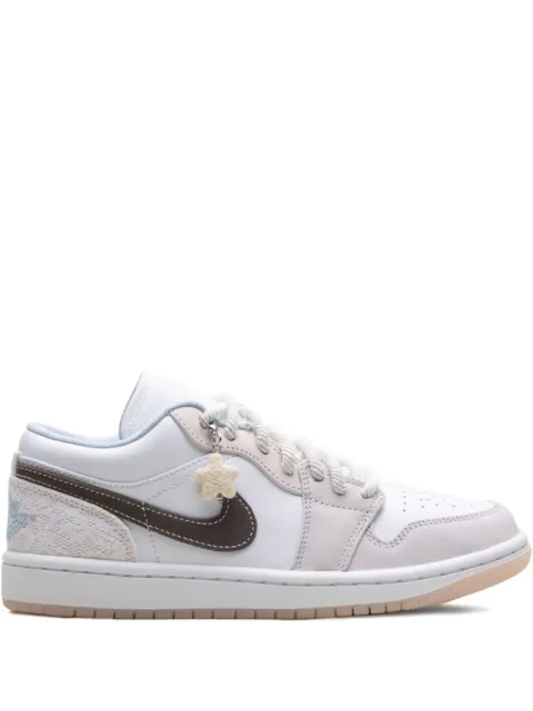 Jordan Jordan 1 Low White/White/Light Soft Pink/Ironstone Sneakers