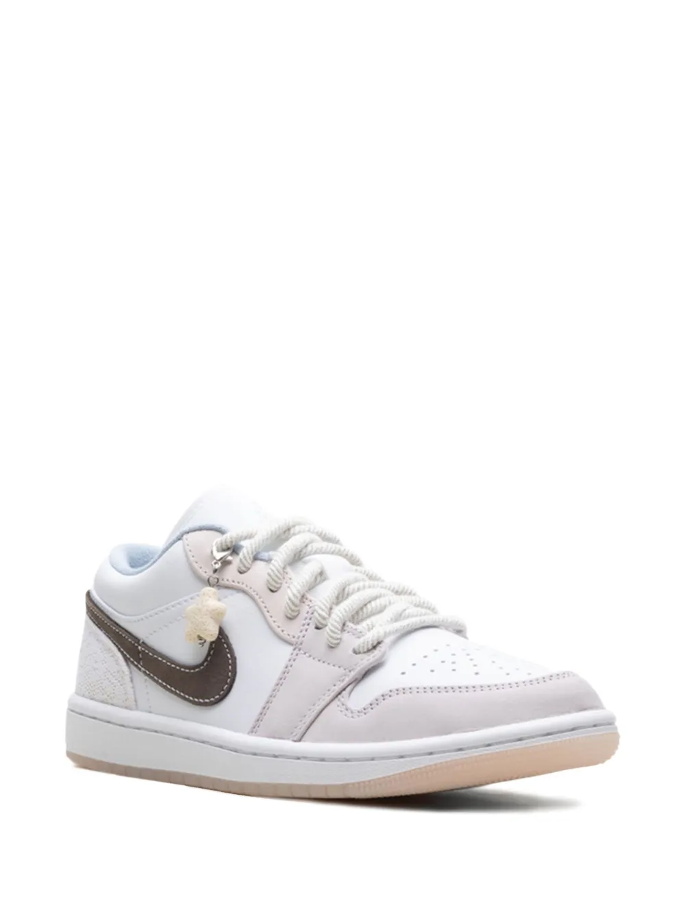 Jordan 1 Low "White White Light Soft Pink Ironstone" sneakers