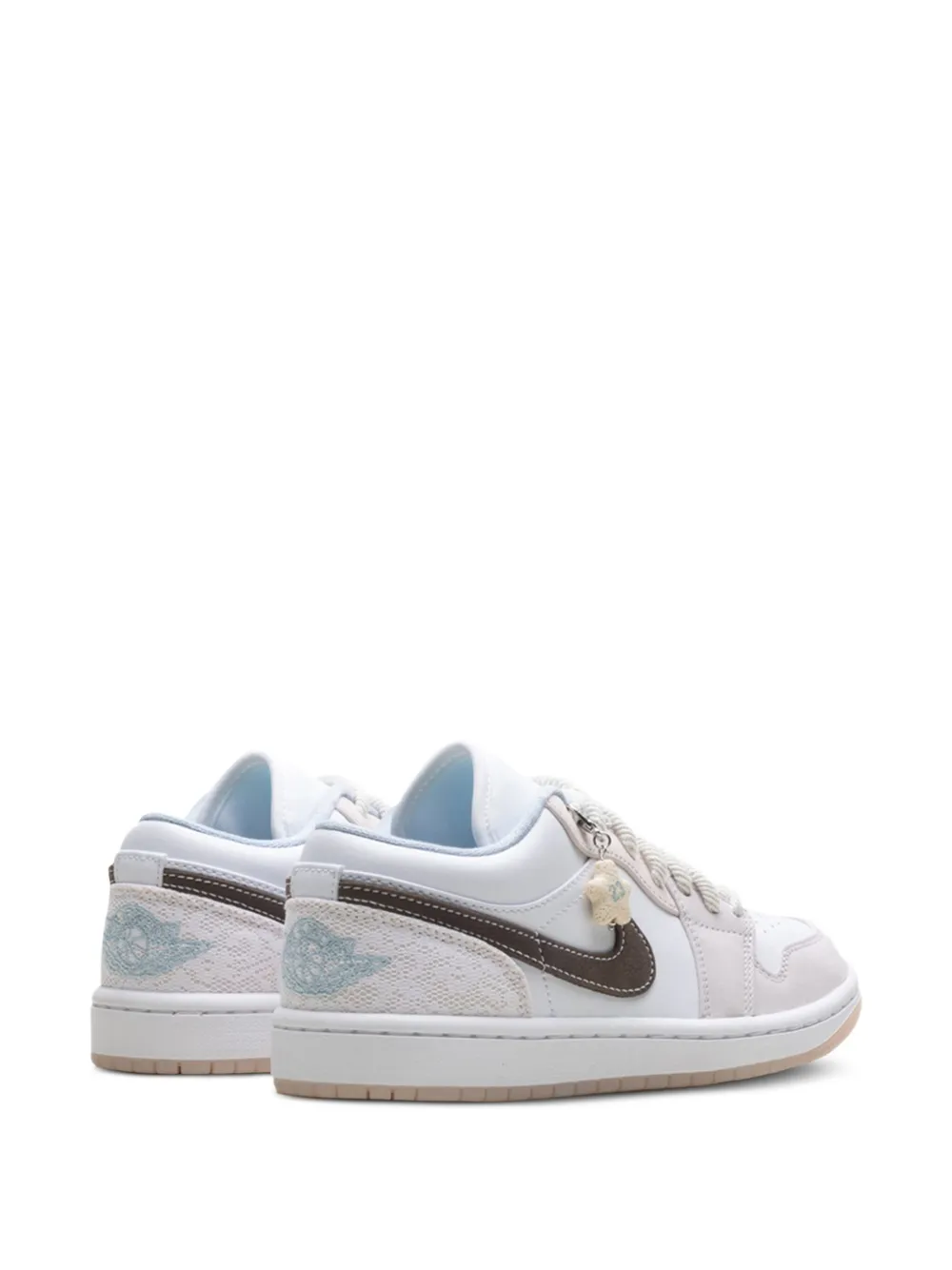 Jordan 1 Low "White White Light Soft Pink Ironstone" sneakers