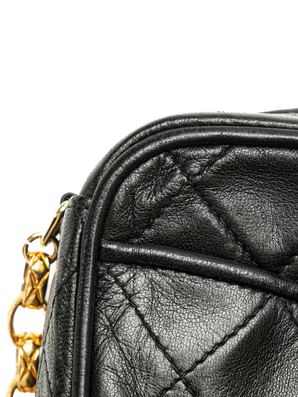 CHANEL Pre-Owned 1989-1991 CC Quilted Lambskin Tassel Camera