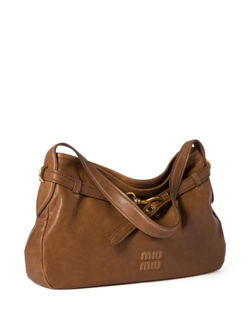 Miu Aventure slouchy schoudertas Bruin