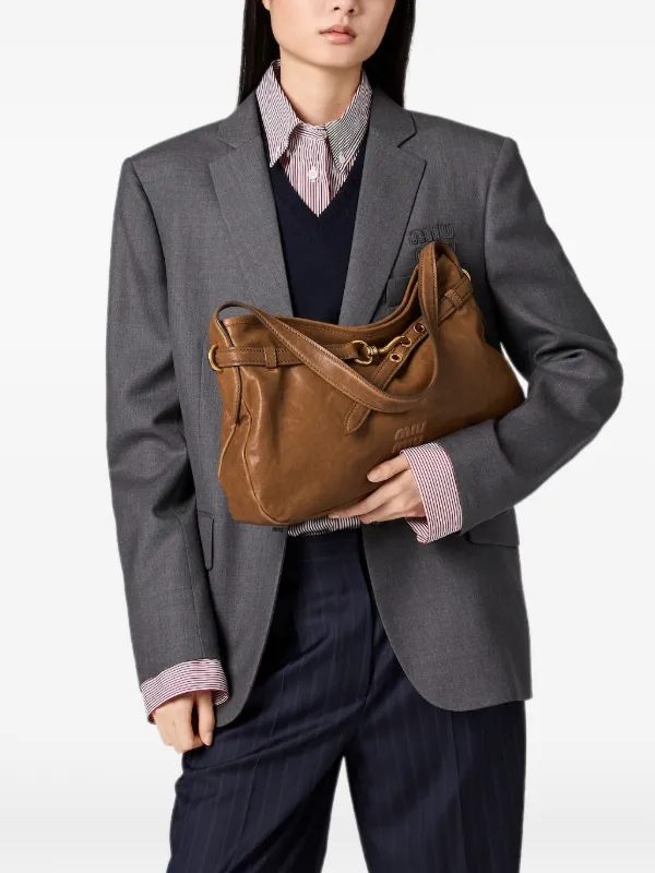 Miu Miu Aventure Slouchy Shoulder Bag | Brown | FARFETCH