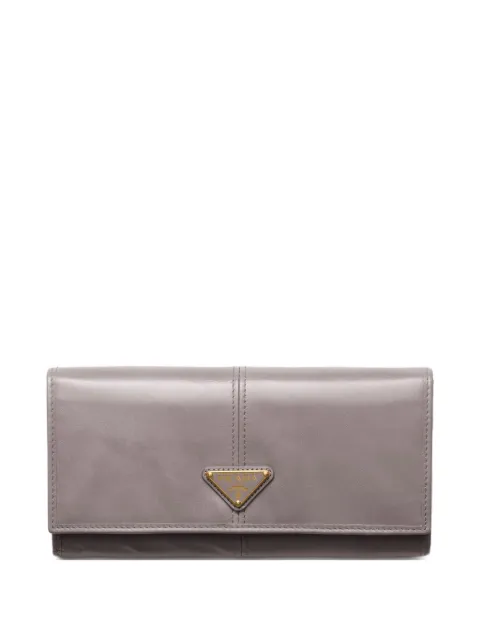 Prada large triangle-plaque wallet