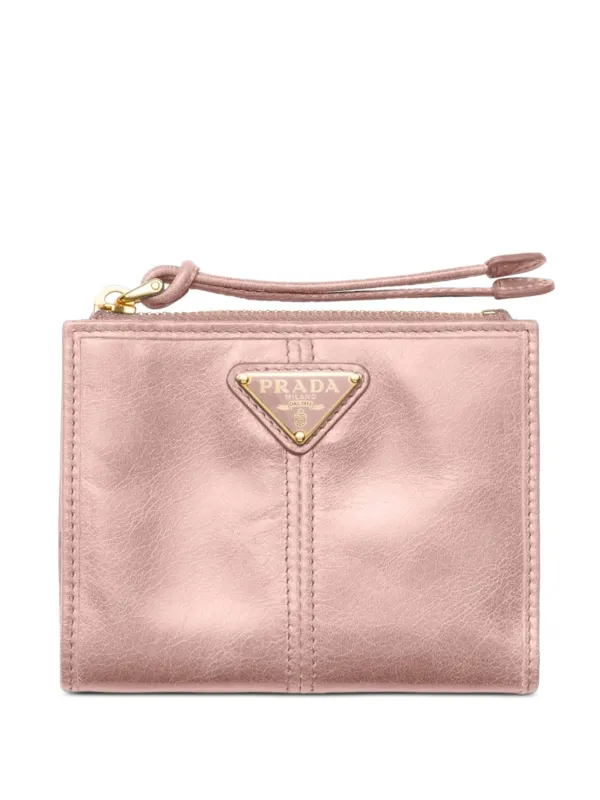 Prada レザー 財布 S | ピンク | FARFETCH JP