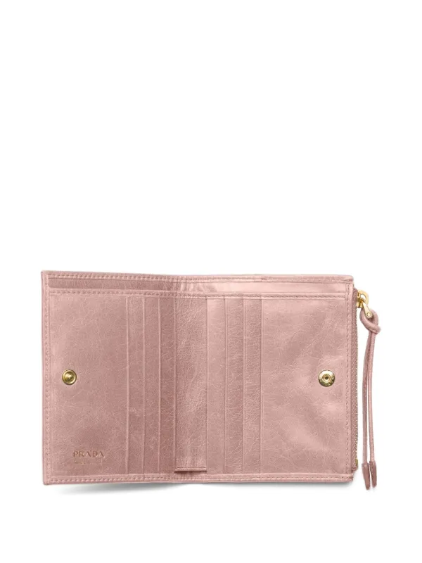 Prada レザー 財布 S | ピンク | FARFETCH JP