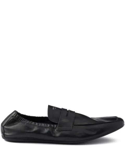Prada Shuffle antiqued leather loafers