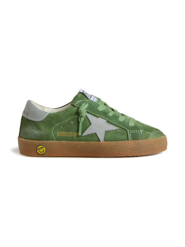 Golden Goose Kids Super Star Suede Sneakers Green FARFETCH IN