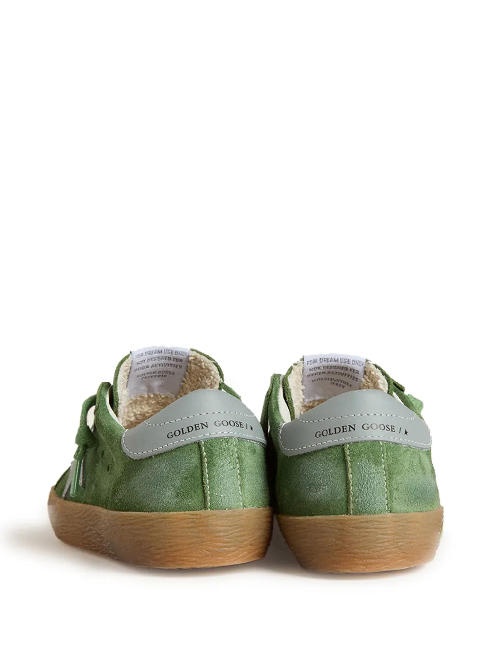 Golden Goose Kids Super Star suede sneakers Groen