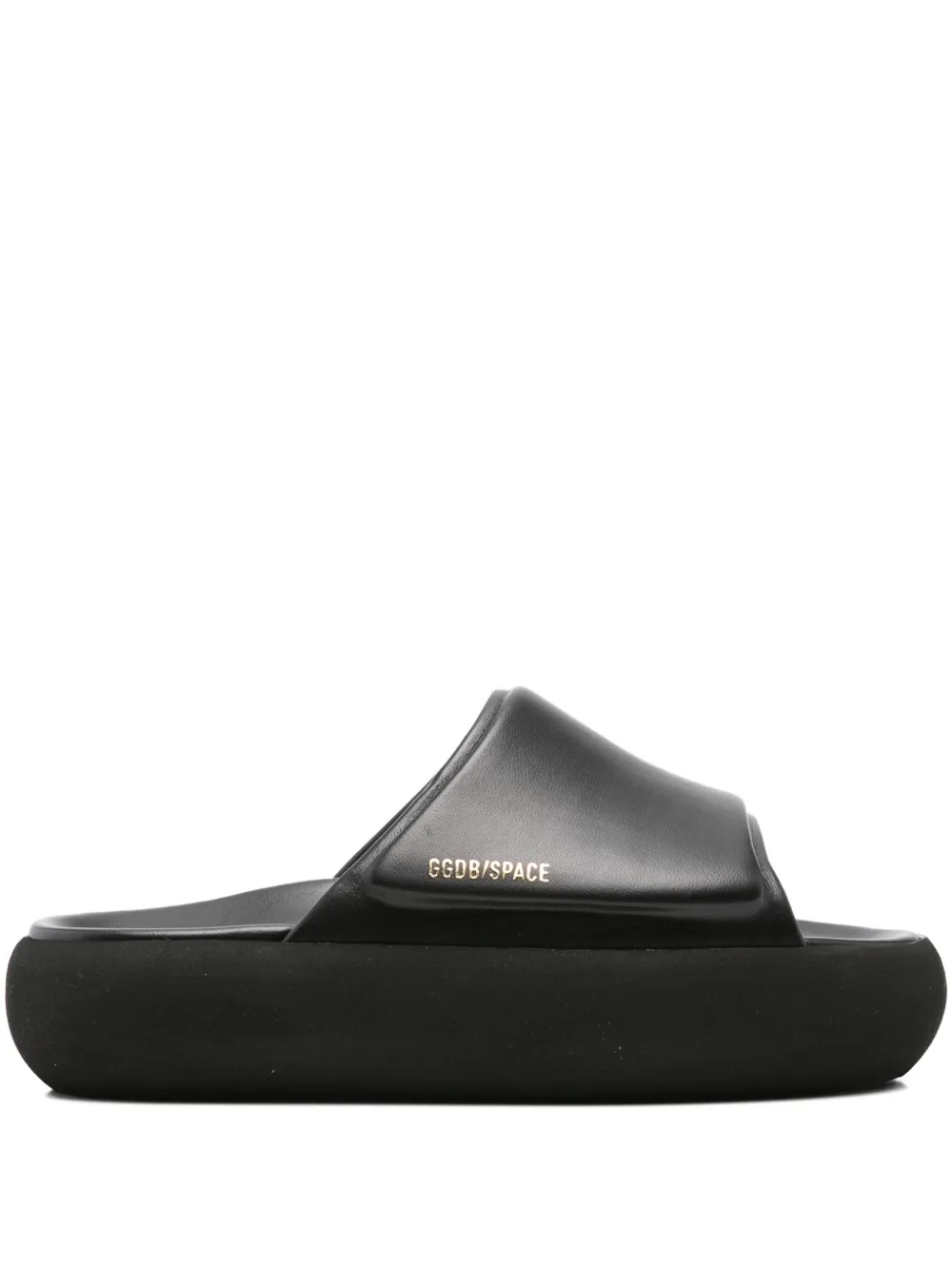 Golden Goose Space Slide Slippers In Black