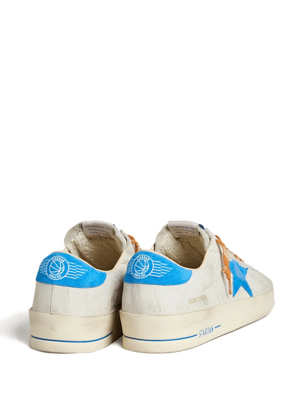 Golden Goose Stardan star-printed crocodile-effect sneakers Wit
