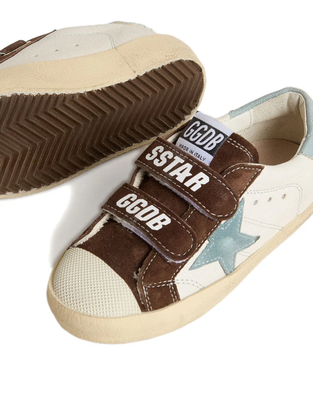 Golden Goose Sneakers met suède ster Bruin