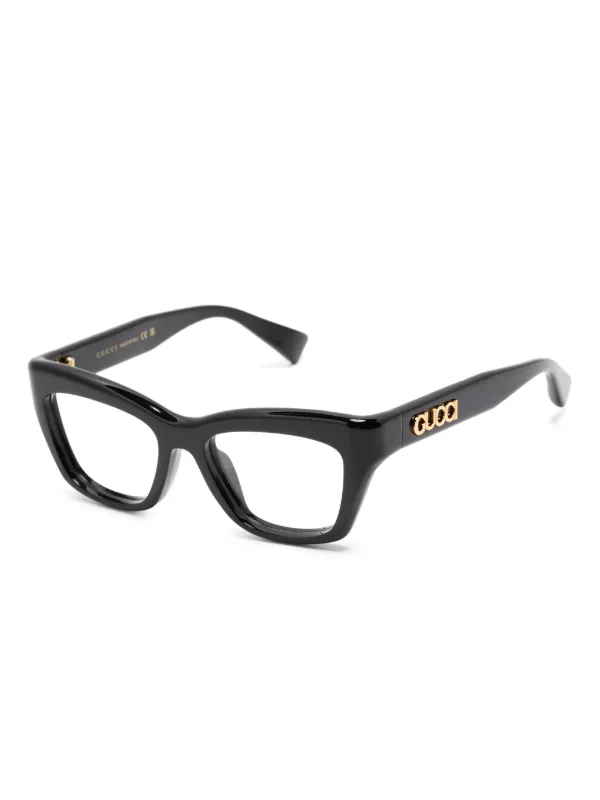 Gucci Eyewear キャットアイ眼鏡フレーム | ブラック | FARFETCH JP