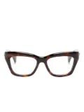 Gucci cat-eye frame glasses - Brown
