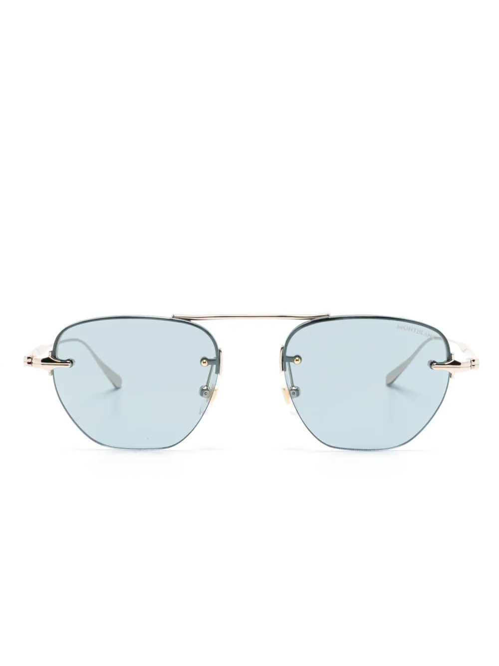 Montblanc pilot-frame sunglasses | Gold | Image 1