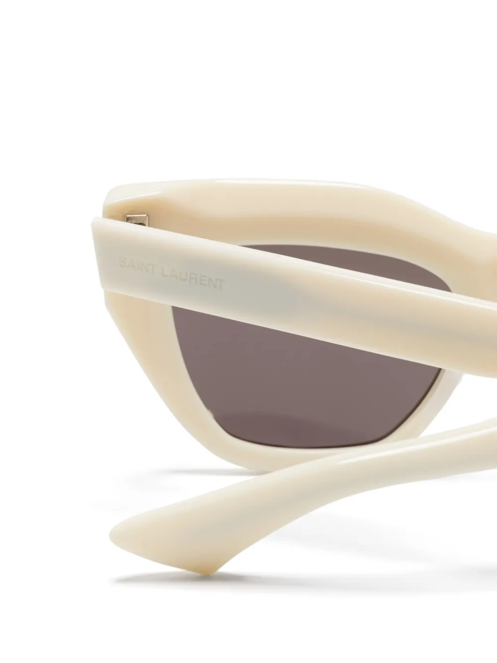 Saint Laurent Eyewear Zonnebril met cat-eye montuur Beige