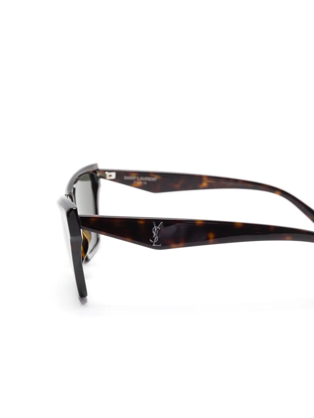 Saint Laurent Eyewear Zonnebril met vlinder montuur Bruin