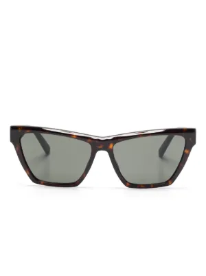 Saint Laurent Eyewear SL716 Slim Sunglasses | Brown | FARFETCH