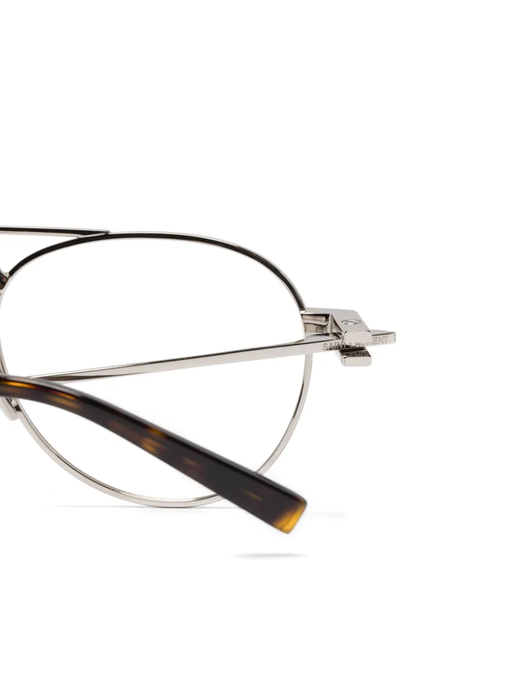 Saint Laurent Eyewear Bril met rond montuur Zilver