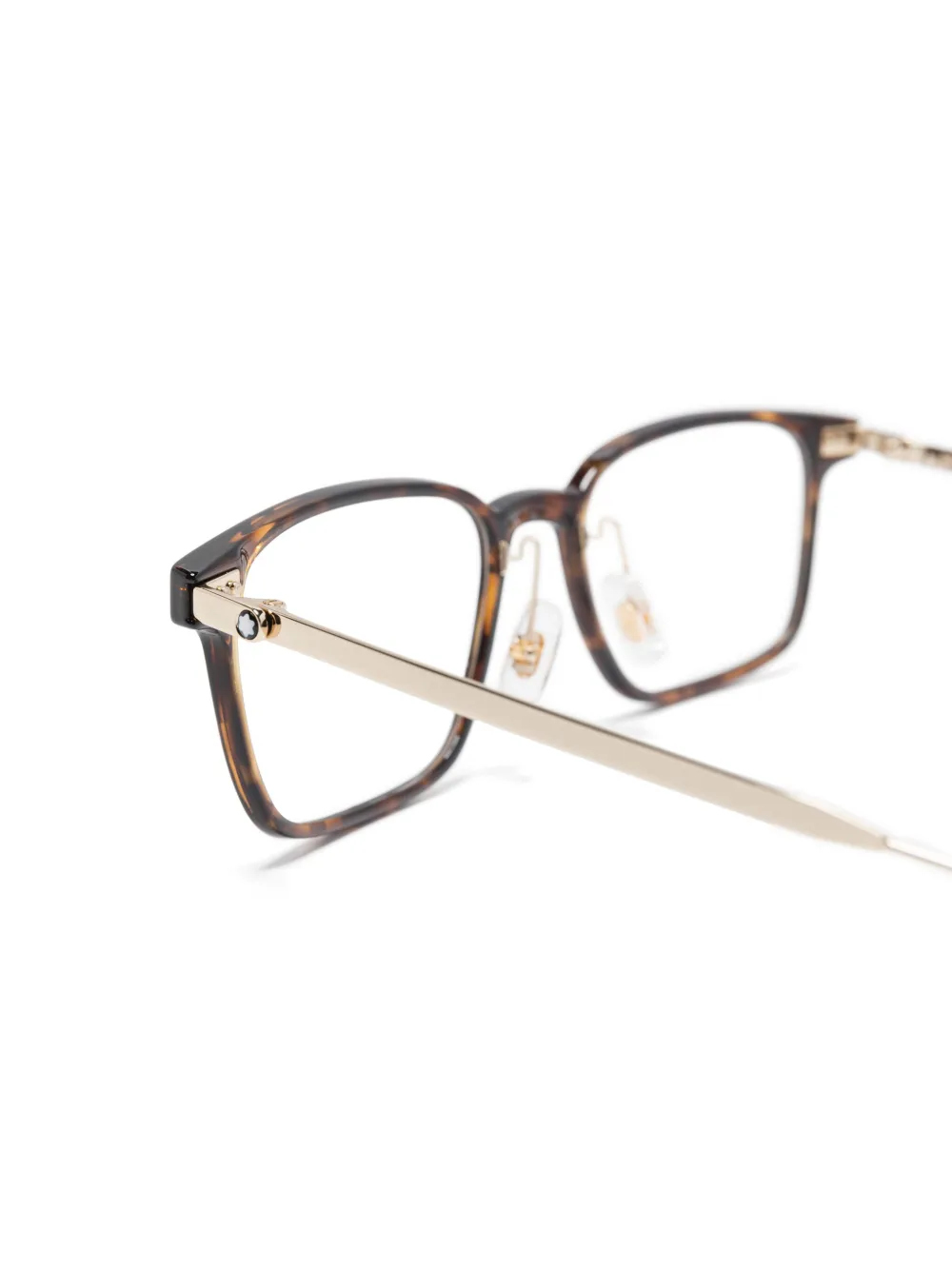 Montblanc Bril met rechthoekig montuur Bruin