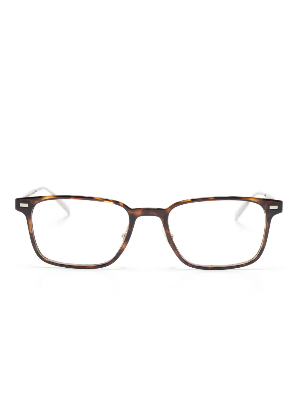 Montblanc rectangle-frame glasses | Brown | Image 1