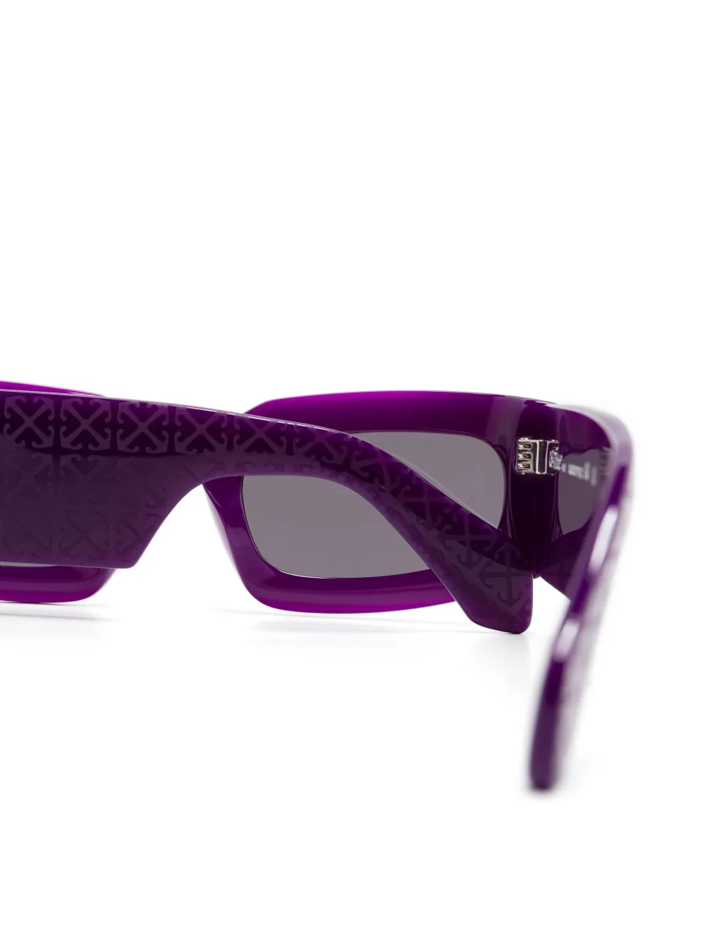 Off-White Eyewear Cary zonnebril met rechthoekig montuur Paars