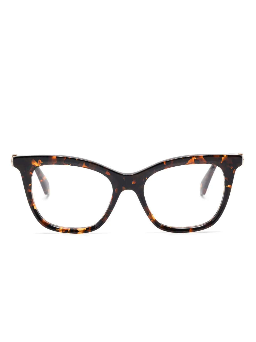 Off-White Eyewear Bril met logoplakkaat Bruin