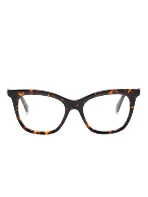 Off-White Eyewear スクエア眼鏡フレーム | ブラウン | FARFETCH JP