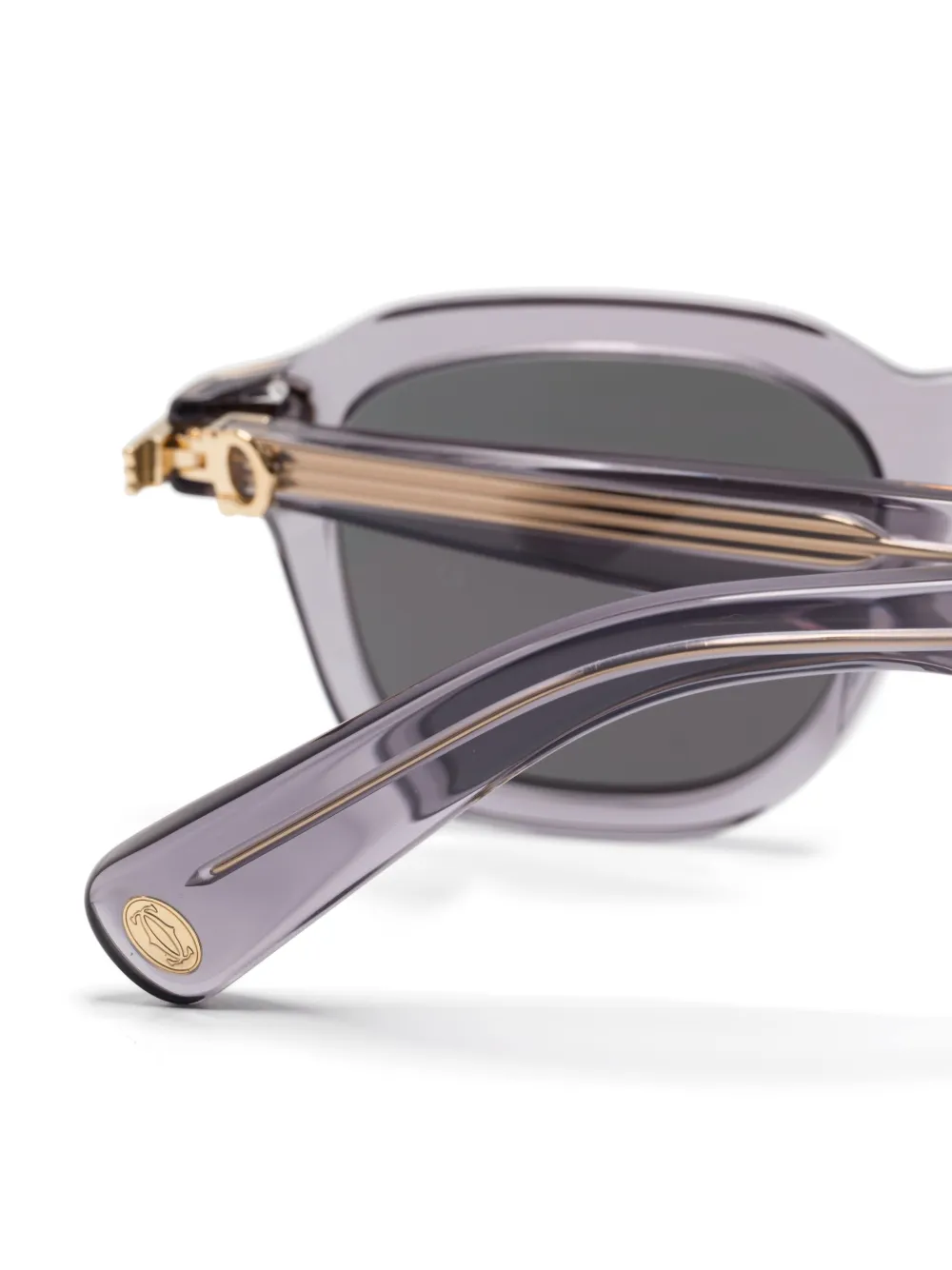 Cartier Eyewear Zonnebril met vierkant montuur Grijs