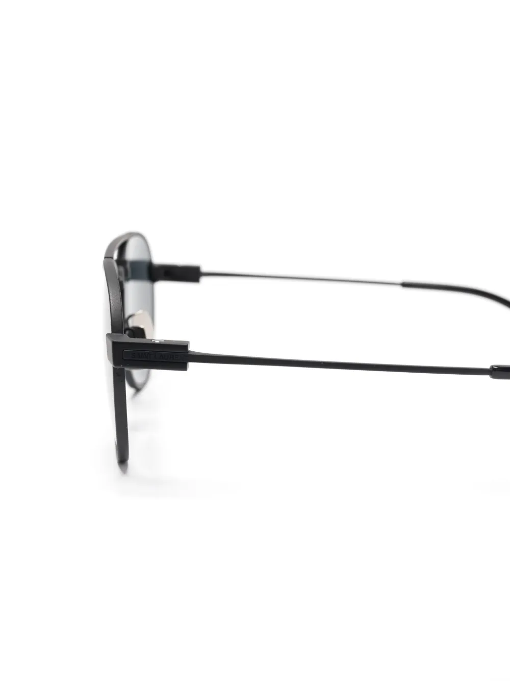 Saint Laurent Eyewear Zonnebril met rond montuur Zwart