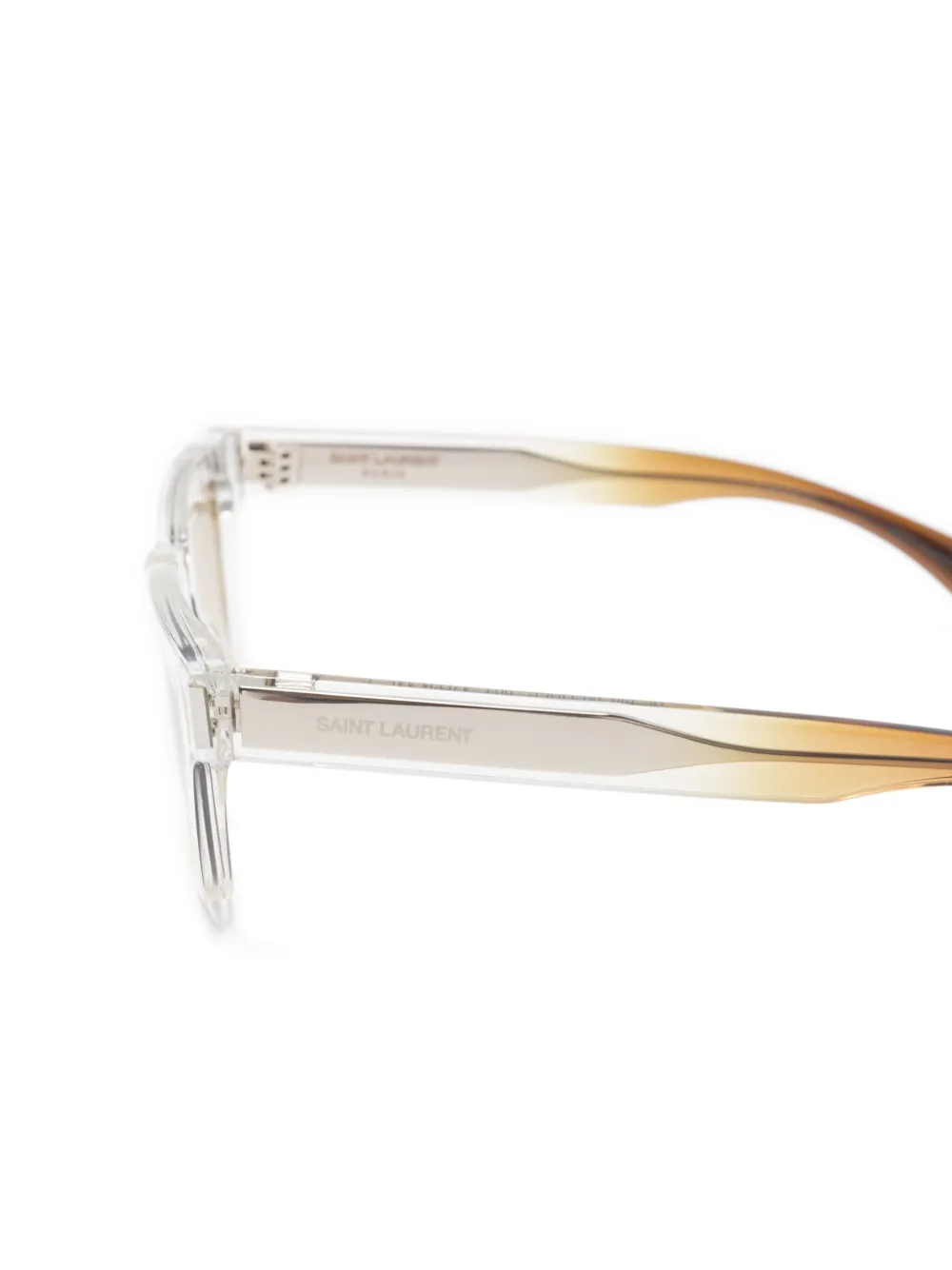 Saint Laurent Eyewear Zonnebril met vierkant montuur Wit