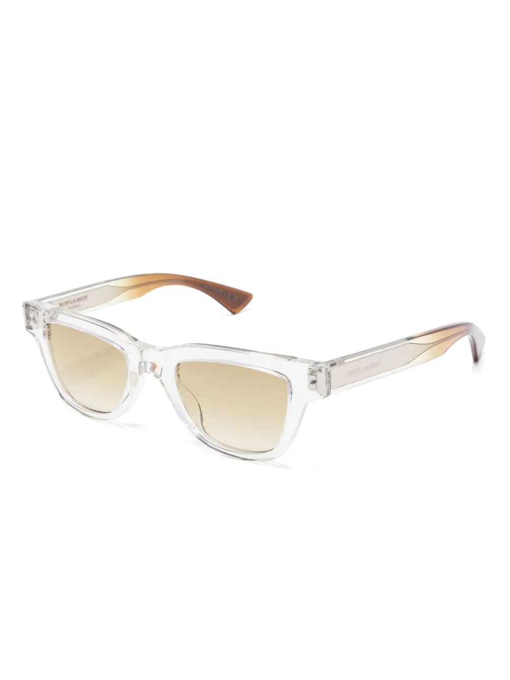 Saint Laurent Eyewear Zonnebril met vierkant montuur - Wit