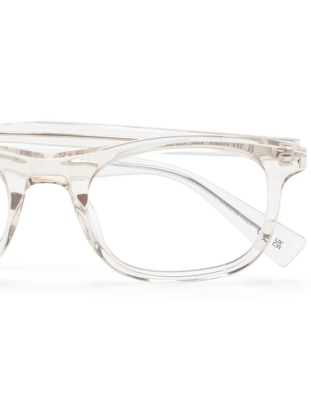 Saint Laurent Eyewear Bril met vierkant montuur Wit