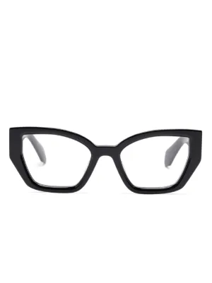 Off-White Eyewear スクエア眼鏡フレーム | ブラック | FARFETCH JP