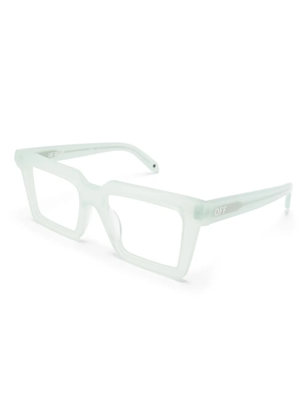 Off-White Eyewear Bril met logoprint Groen