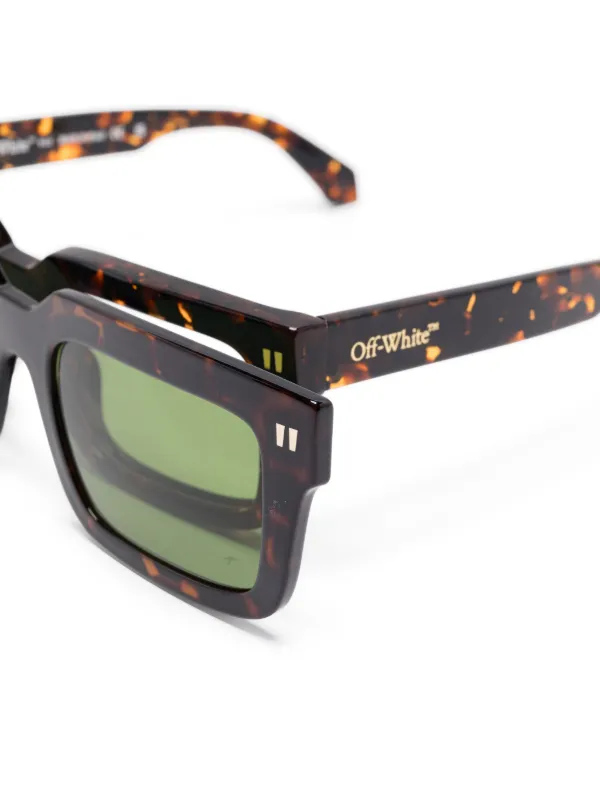 Off-White Eyewear スクエアフレーム サングラス | ブラウン | FARFETCH JP