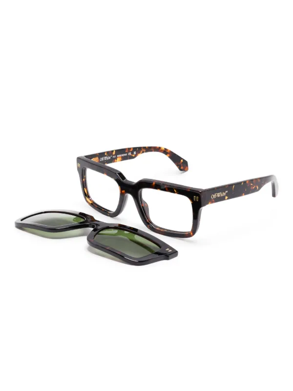 Off-White Eyewear スクエアフレーム サングラス | ブラウン | FARFETCH JP