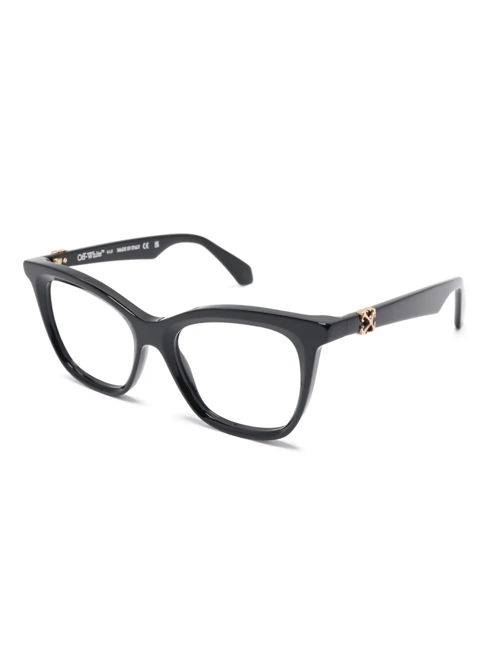 Off-White Eyewear Bril met logoplakkaat Zwart
