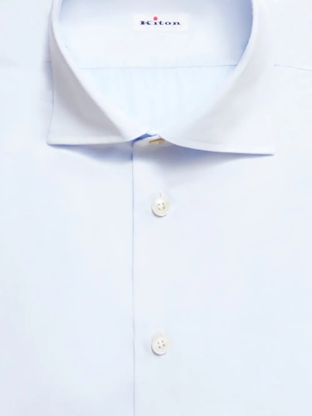 Kiton buttoned-cuffs cotton shirt - Wit