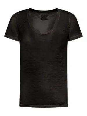 Tシャツ・カットソー 120% LINO Woman T-Shirt Black 32ALIW7667000B56832ALIW S0065R 120% Lino T-Shirts & Jersey Shirts for Women - Shop on FARFETCH