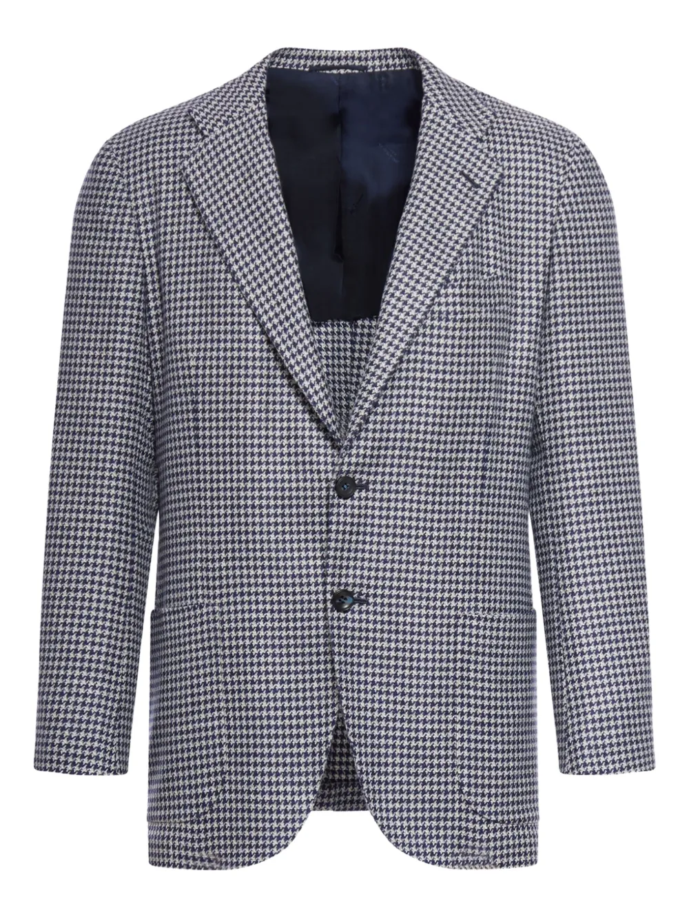 Kiton houndstooth-print blazer | Blue | Image 1