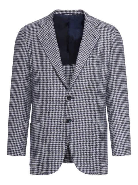Kiton houndstooth-print blazer