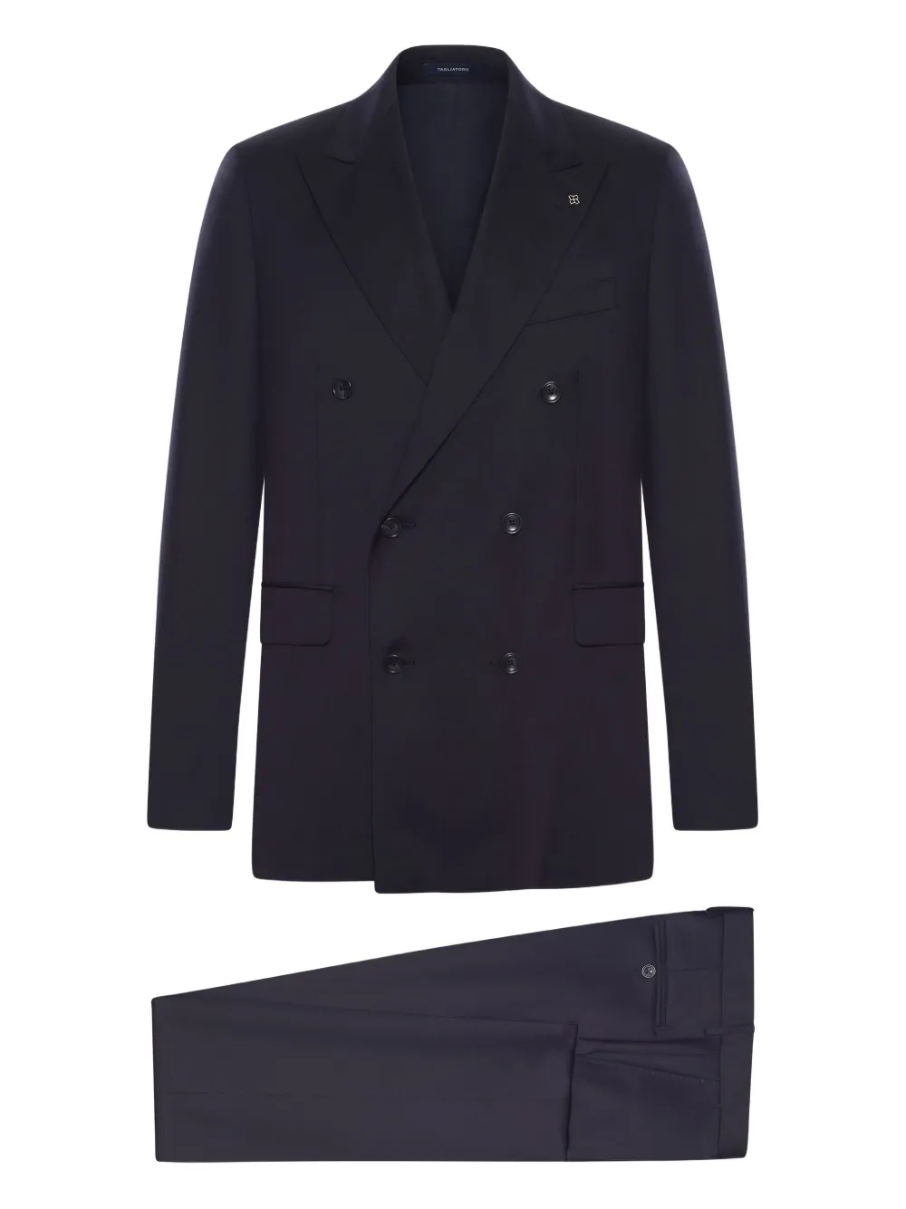 Tagliatore Wollen pak met dubbele rij knopen Blauw