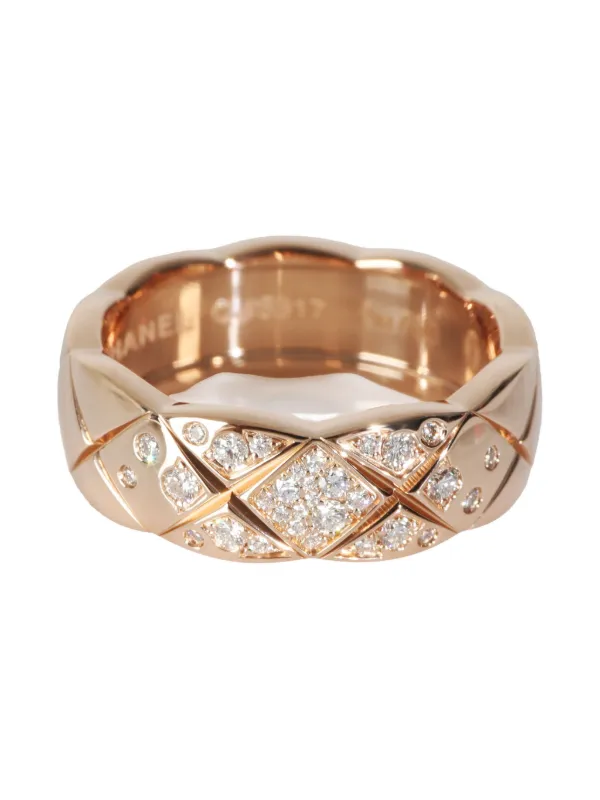 CHANEL Pre-Owned 18K Rose Gold Coco Crush Diamond Ring
