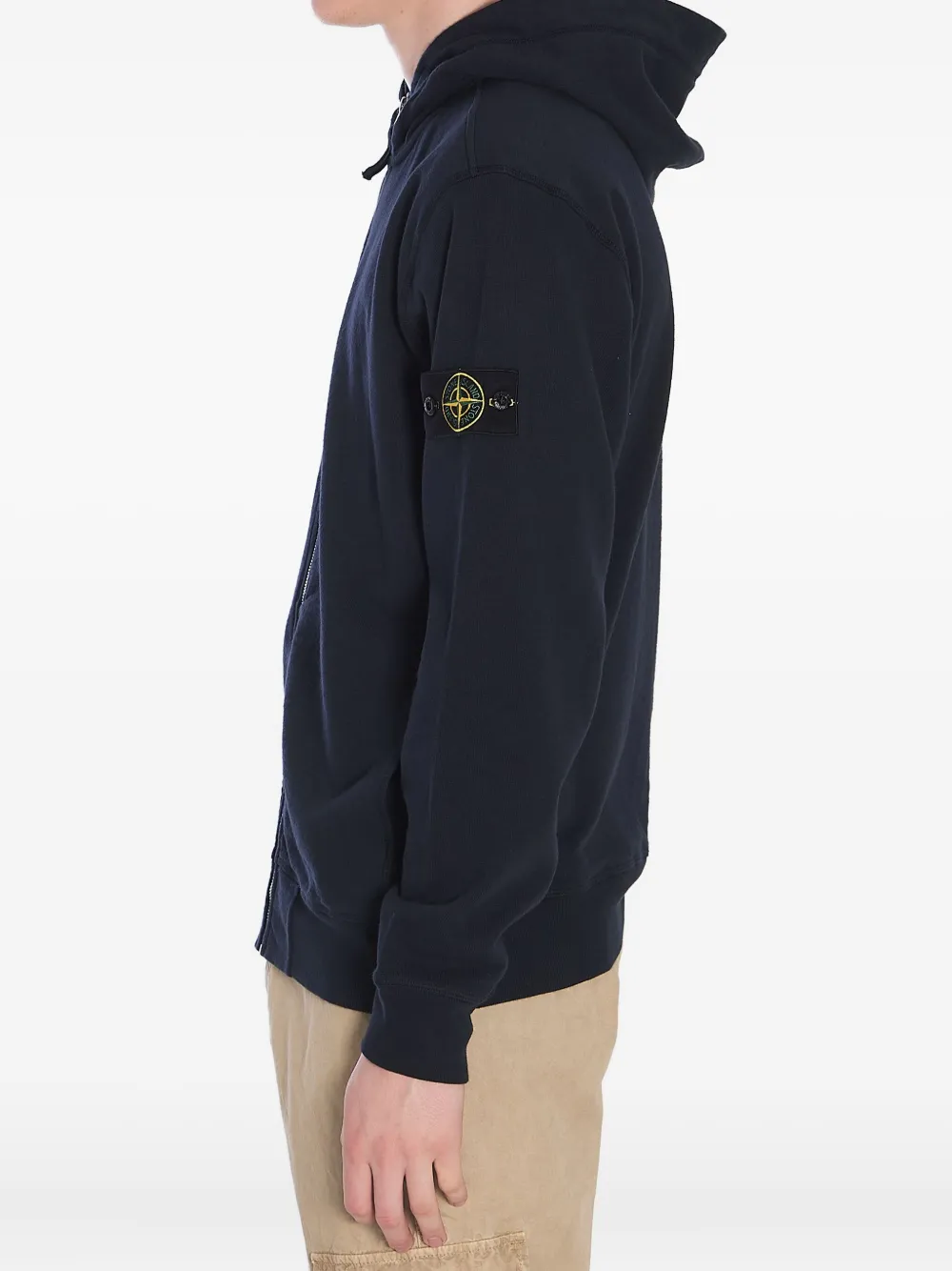 Stone Island Hoodie met rits Blauw