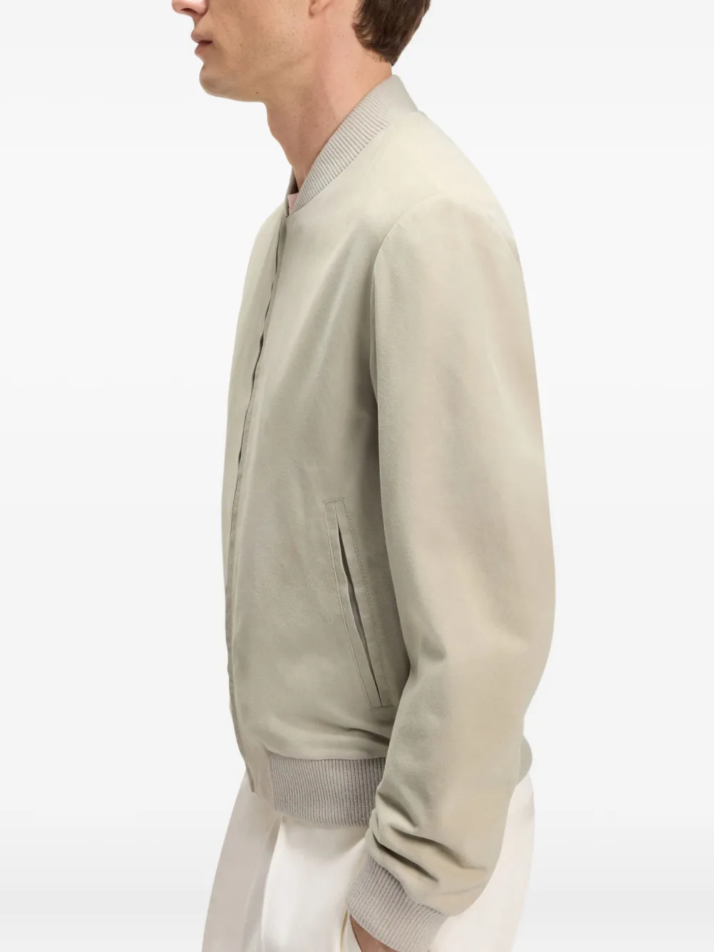 David Beckham × BOSS レザーボンバージャケット スエード新品 David Beckham × BOSS レザーボンバージャケット スエード新品