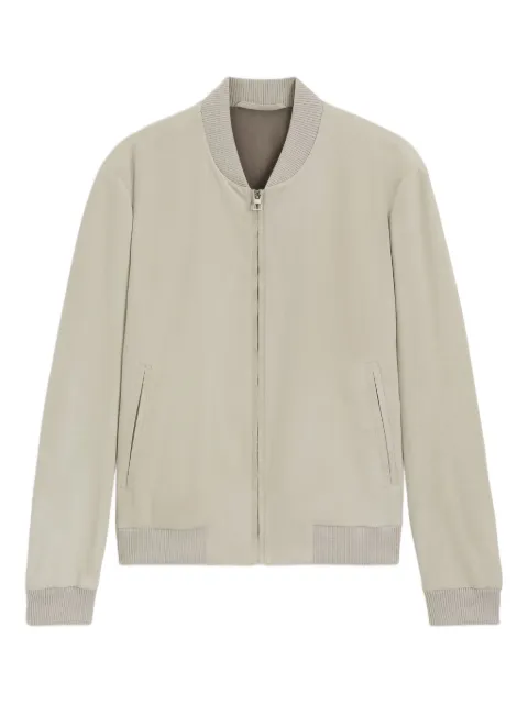 BOSS x David Beckham leather bomber jacket