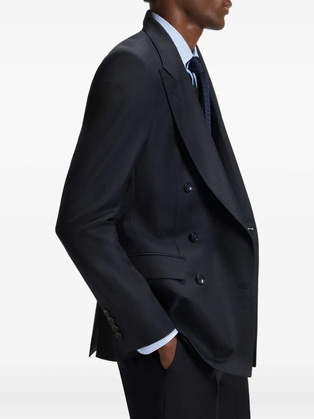 Hugo Boss X David Beckham Double-breasted Suit In Blue